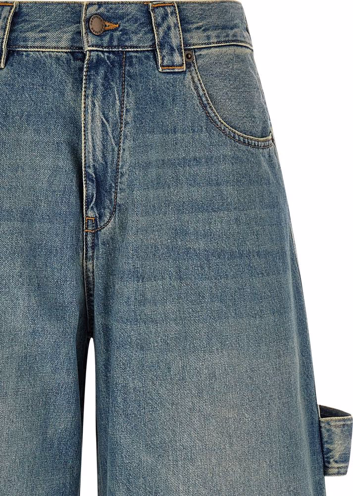 Darkpark Blue Cotton Relaxed Fit Jeans