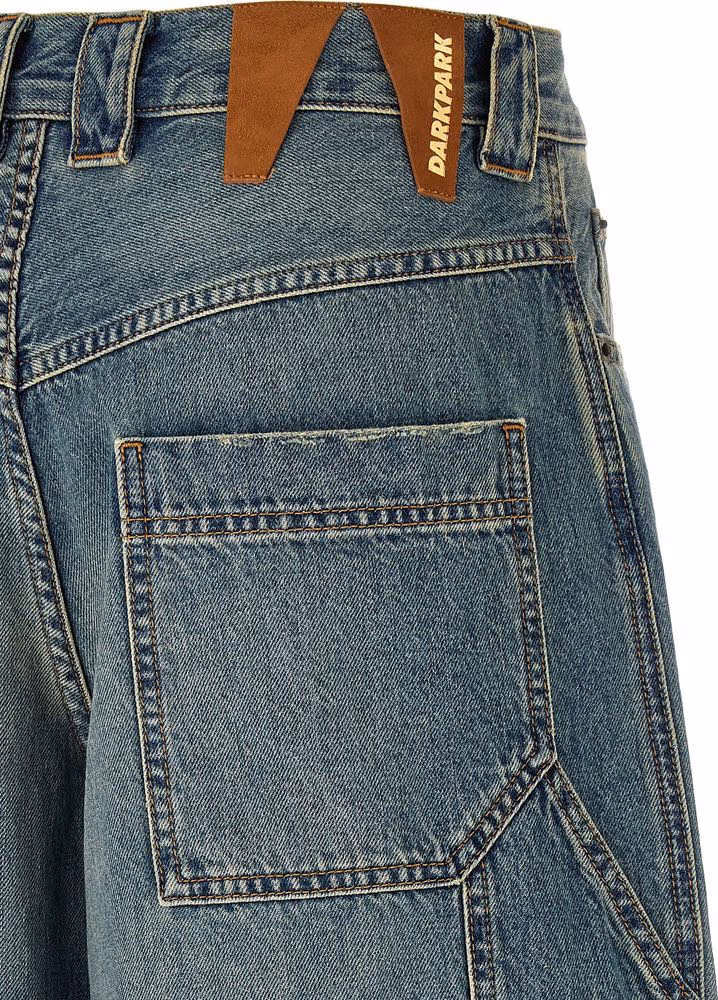 Darkpark Blue Cotton Relaxed Fit Jeans