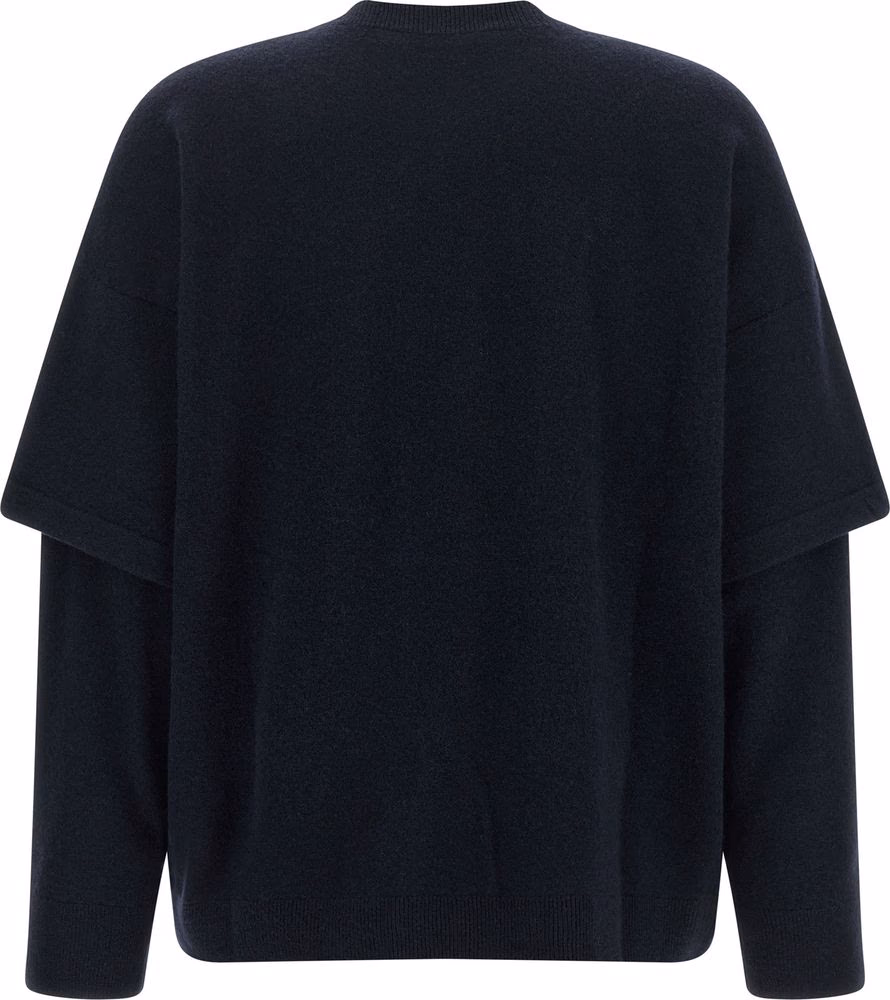 Darkpark Blue Merino Wool Cardigan