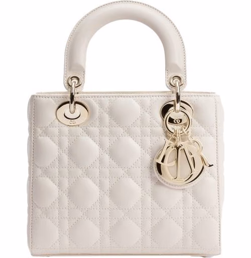 Dior White Lamb Leather Handbag