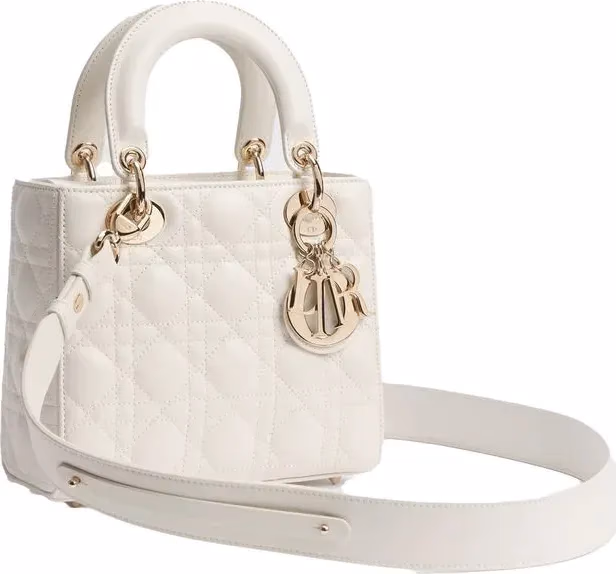 Dior White Lamb Leather Handbag