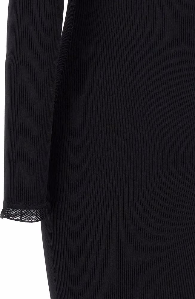 Elisabetta Franchi Black Viscose Midi Dress