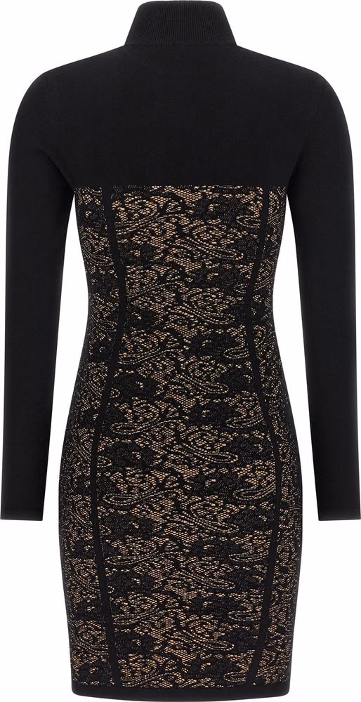 Elisabetta Franchi Black Viscose Short Dress