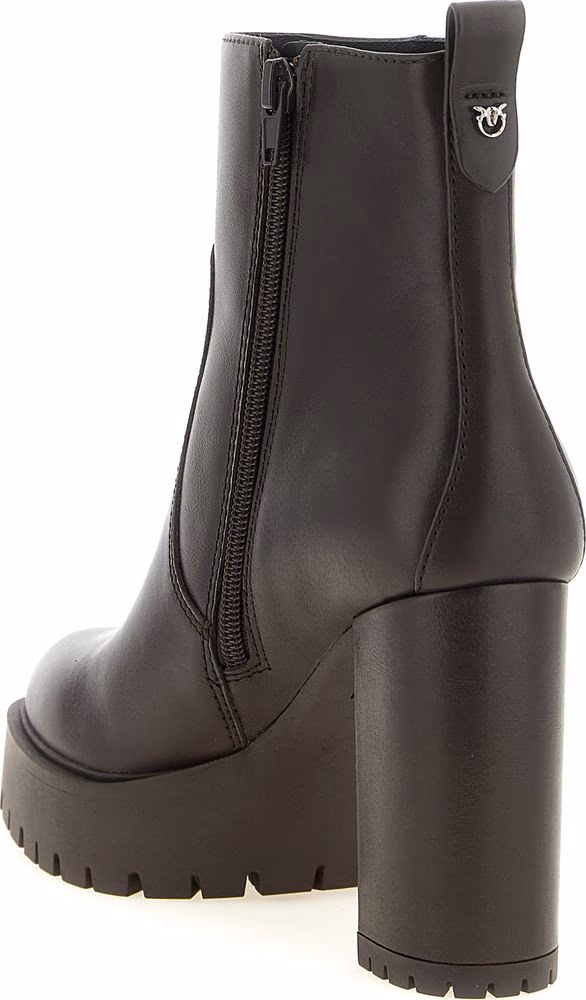 PINKO Brown Cowhide Ankle Boots