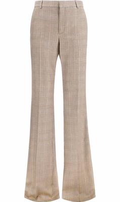Beige Wool Oves Aries Flared Pants