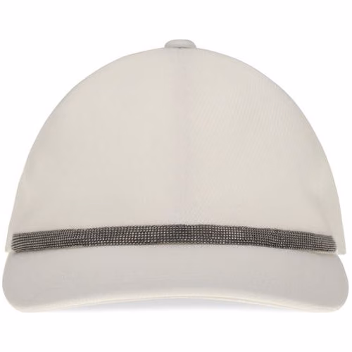 Brunello Cucinelli White Cotton Cap (Baseball Hat)