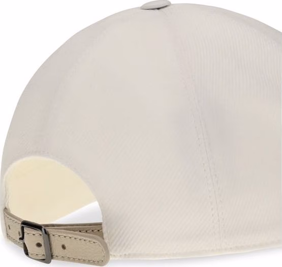 Brunello Cucinelli White Cotton Cap (Baseball Hat)