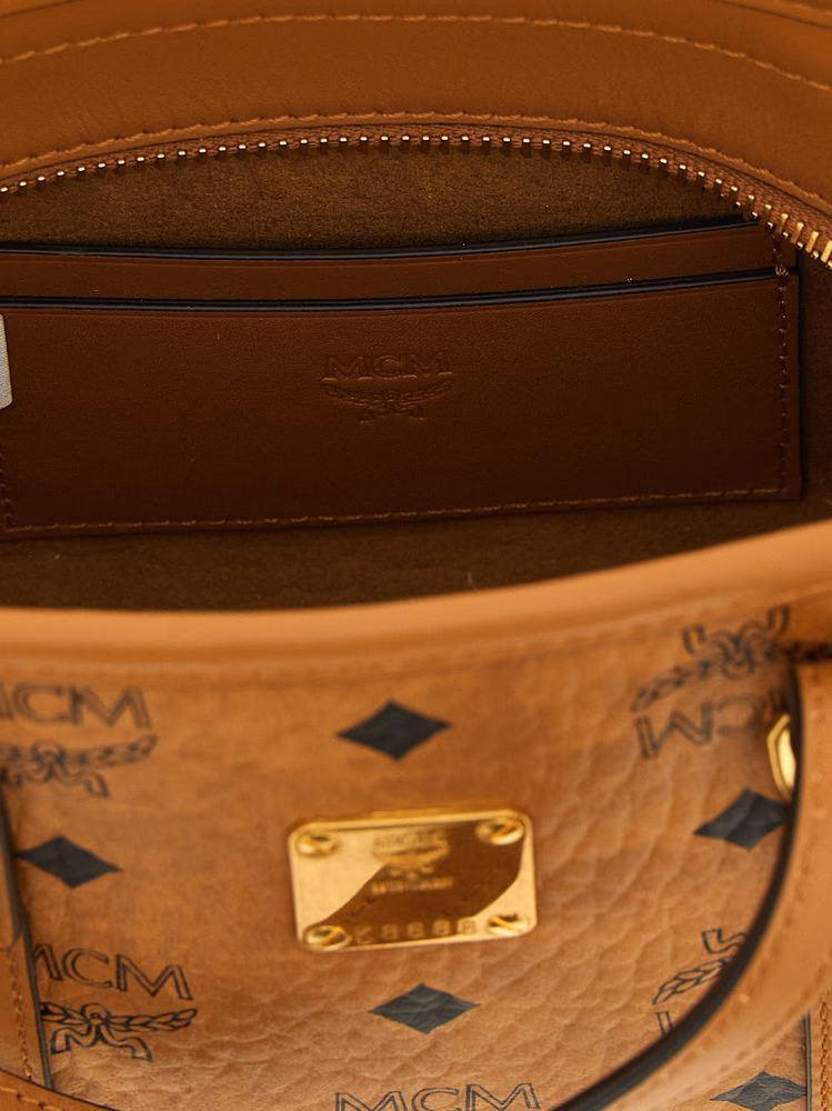 MCM Brown Polyethylene Tote Bag
