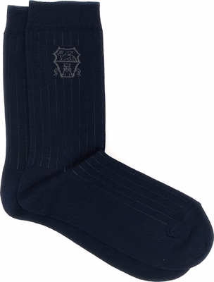 Blue Cotton Socks