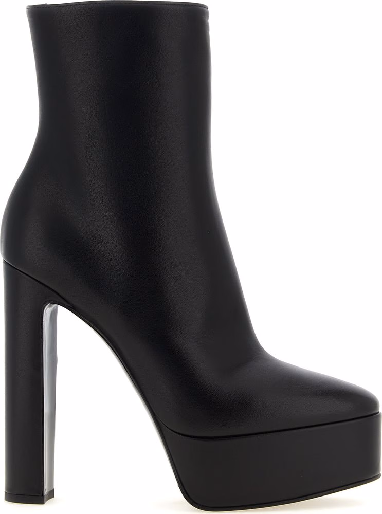 LE SILLA Black Lamb Leather Ankle Boots
