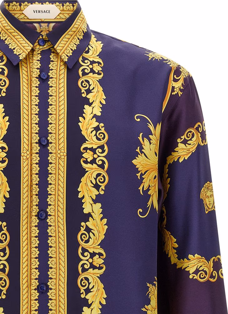 Versace Multicolor Silk Blouse