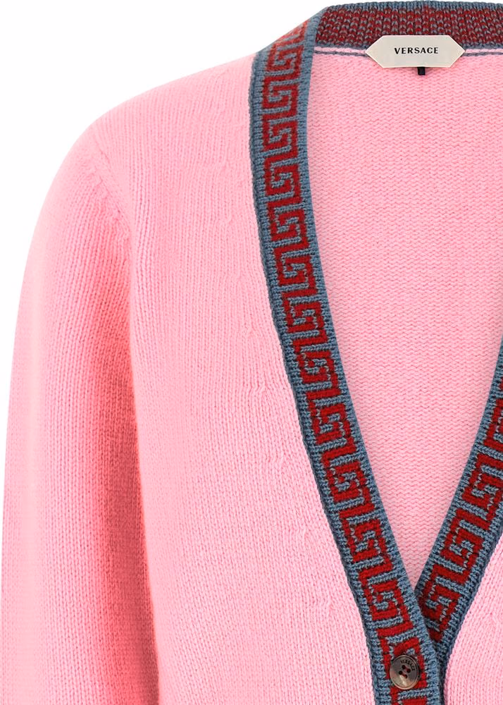 Versace Multicolor Virgin Wool Cardigan