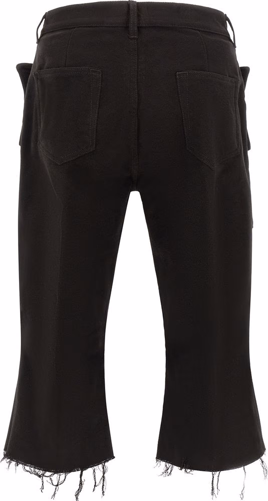 Rick Owens Black Cotton Cargo Pants