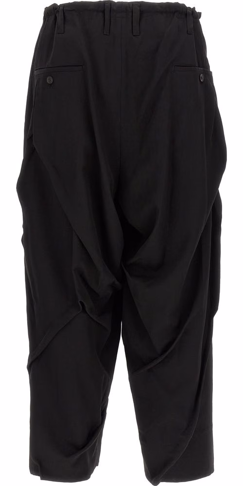 Yohji Yamamoto Black Wool Casual Pants