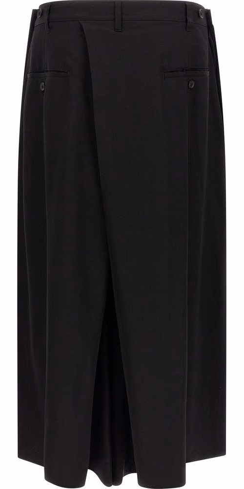 Yohji Yamamoto Black Wool Casual Pants