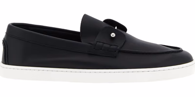 Black Calfskin Slip-On Loafers
