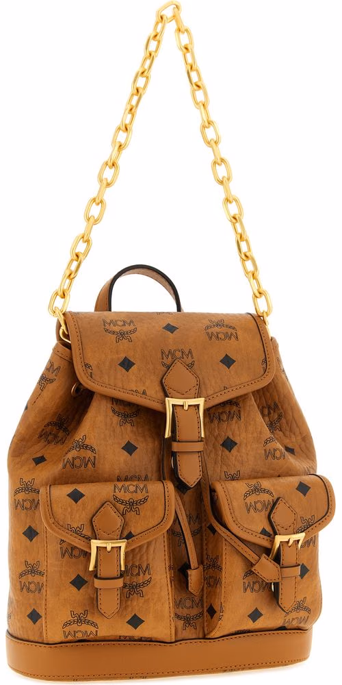 MCM Brown Polyethylene Backpack