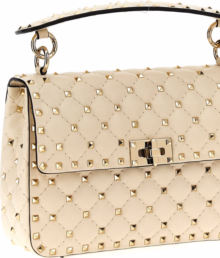 Valentino Garavani White Lamb Leather Shoulder Bag