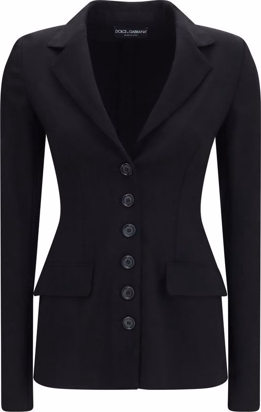 Dolce & Gabbana Black Wool Oves Aries Full-Length Jacket