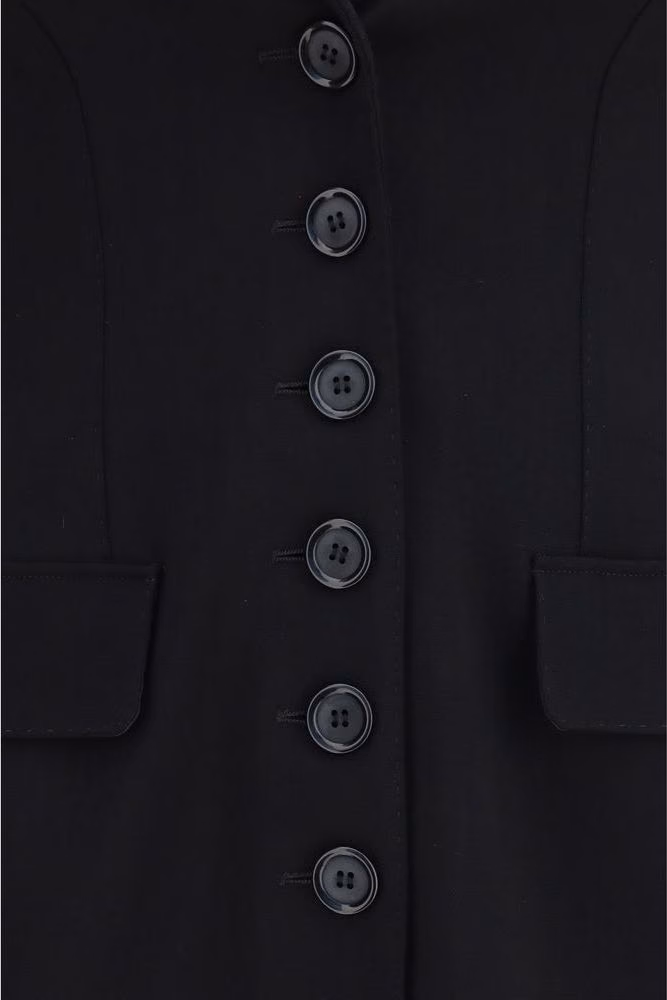 Dolce & Gabbana Black Wool Oves Aries Full-Length Jacket