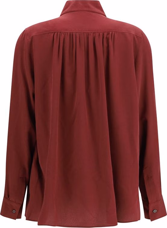 Jacob Cohen Bordeaux Silk Blouse