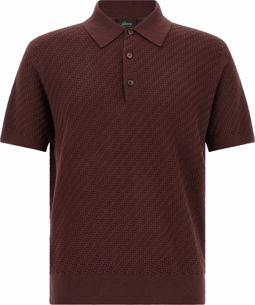 Brioni Purple Cotton Polo Shirt