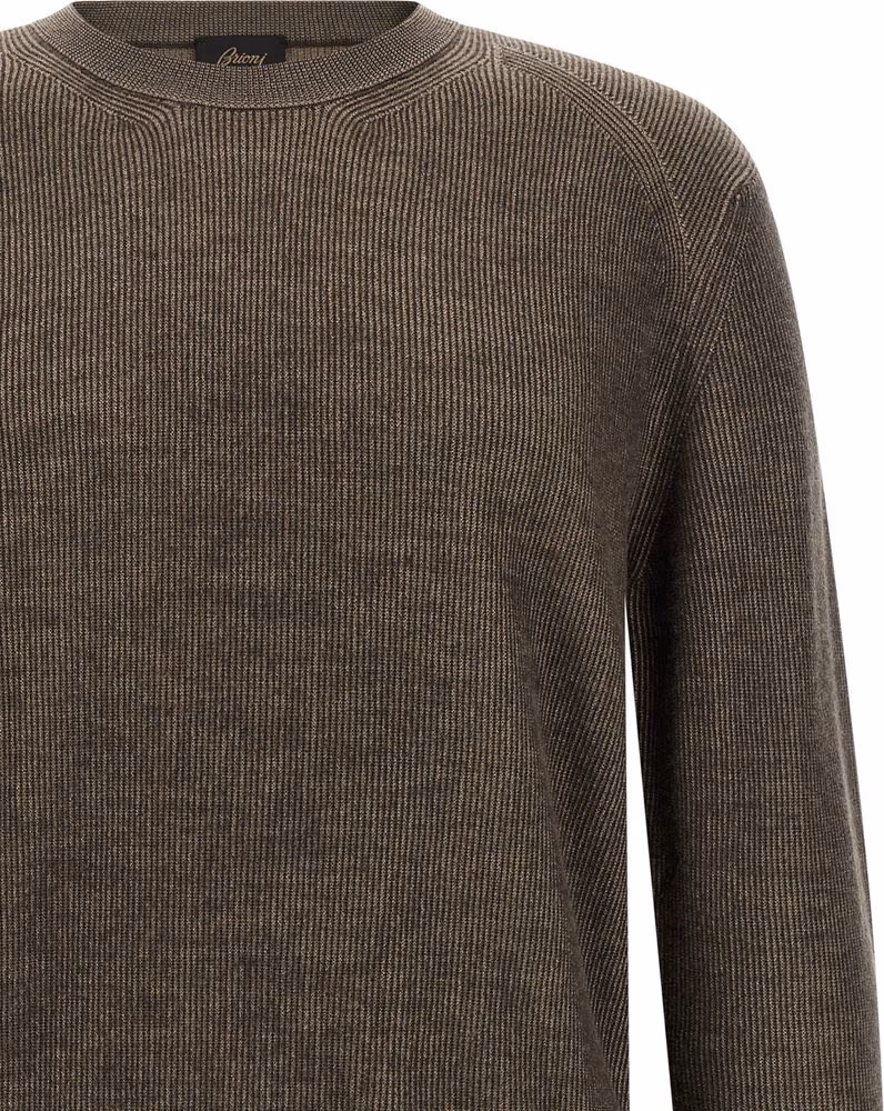 Brioni Brown Cashmere Cardigan