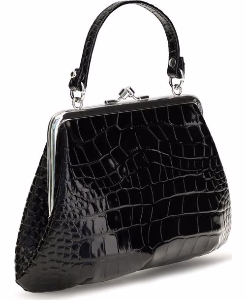Vivienne Westwood Black Calf Leather Bos Taurus Shoulder Bag