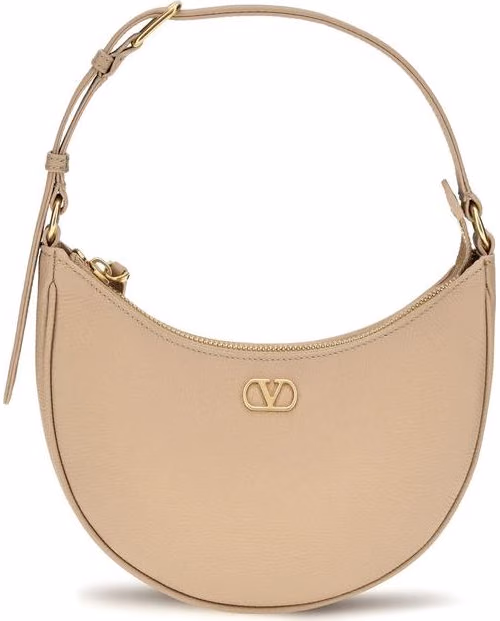 Valentino Garavani Beige Calf Leather Bos Taurus Shoulder Bag