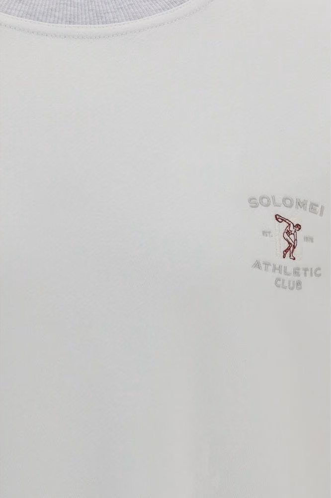 Brunello Cucinelli White Cotton Sweatshirt