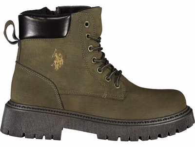 Green Polyurethane Women's Boot