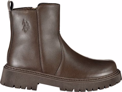 Brown Polyurethane Women's Boot