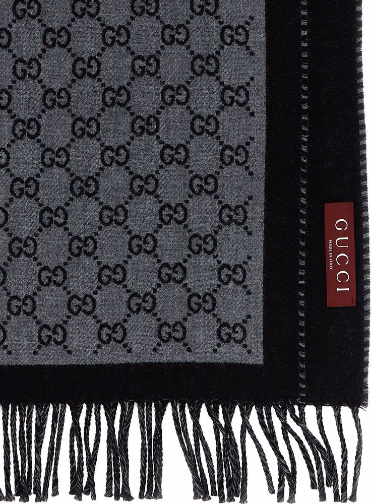 Gucci Gray Wool Scarf