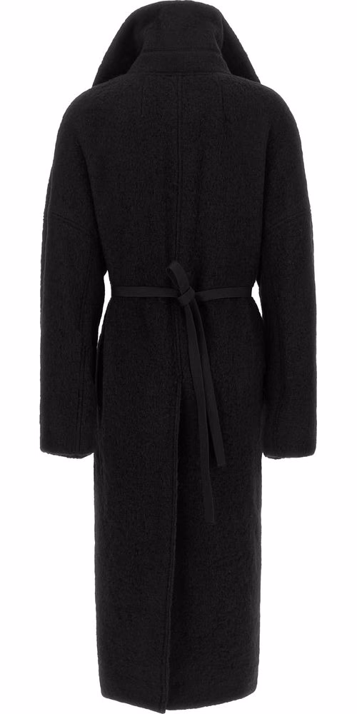 Rick Owens Black Marabou Coat