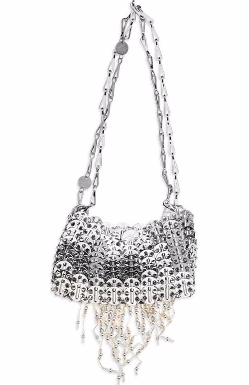 Rabanne Silver Stainless Steel Shoulder Bag