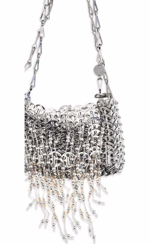 Rabanne Silver Stainless Steel Shoulder Bag