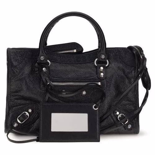 Balenciaga Black Lamb Ovis Aries Aries Shoulder Bag