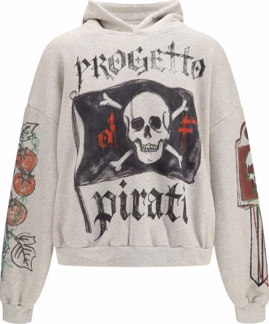 PDF Channel Gray Cotton Sweatshirt