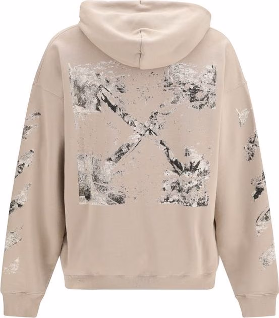 Off-White Beige Cotton Sweatshirt