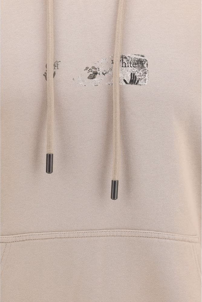 Off-White Beige Cotton Sweatshirt