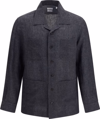 Gray Linen Dress Shirt