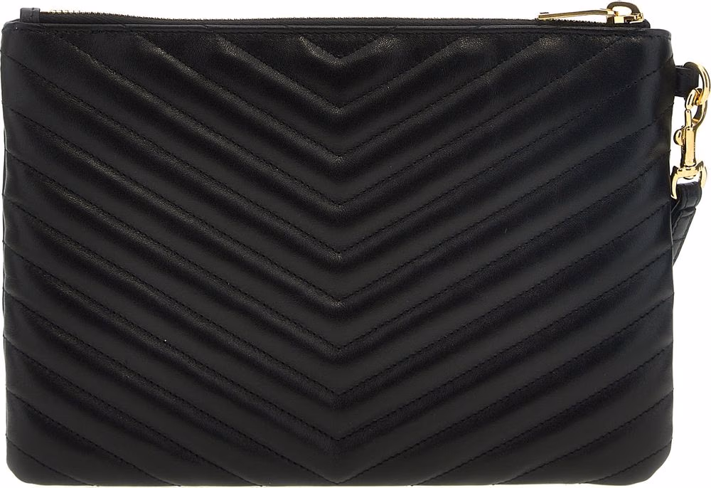 Saint Laurent Black Calfskin Clutch Bag