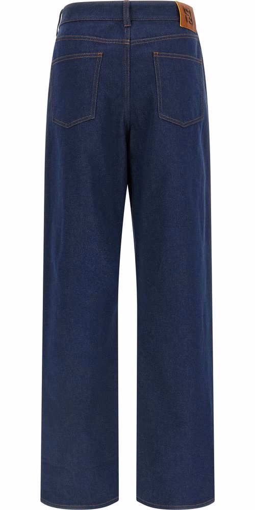 Fendi Blue Cotton Jeans Denim