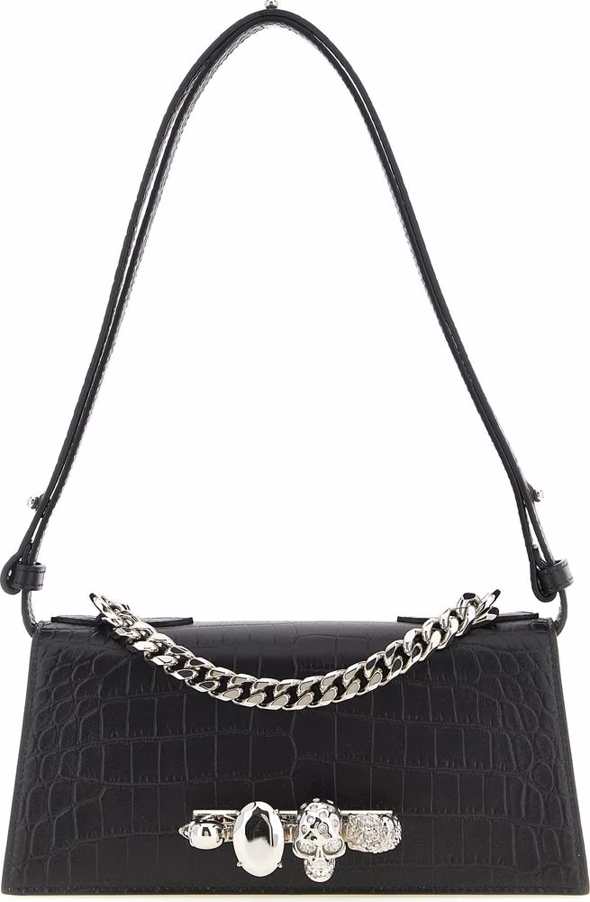 Alexander McQueen Black Calfskin Shoulder Bag