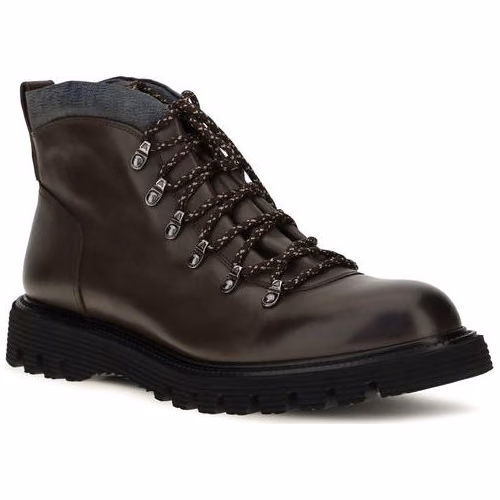 Fratelli Rossetti Brown Calf Leather Bos Taurus Lace-Up Boots