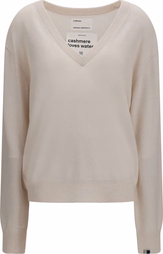 Extreme Cashmere Beige Cashmere Sweater