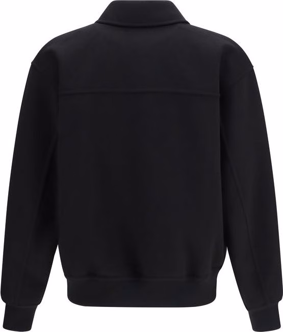 Ferragamo Black Wool Oves Aries Biker Jacket