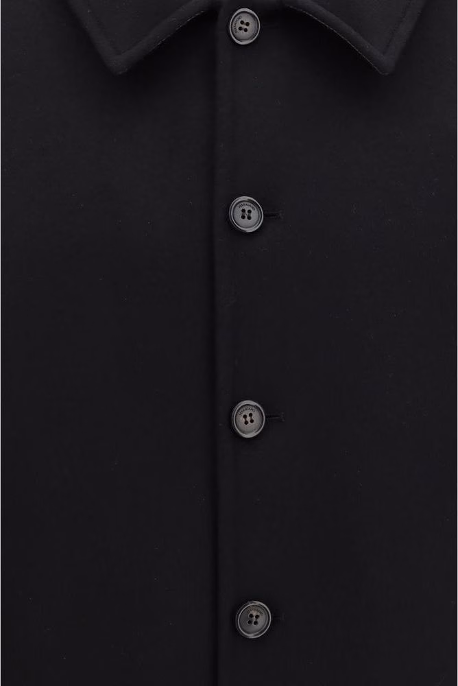 Ferragamo Black Wool Oves Aries Biker Jacket