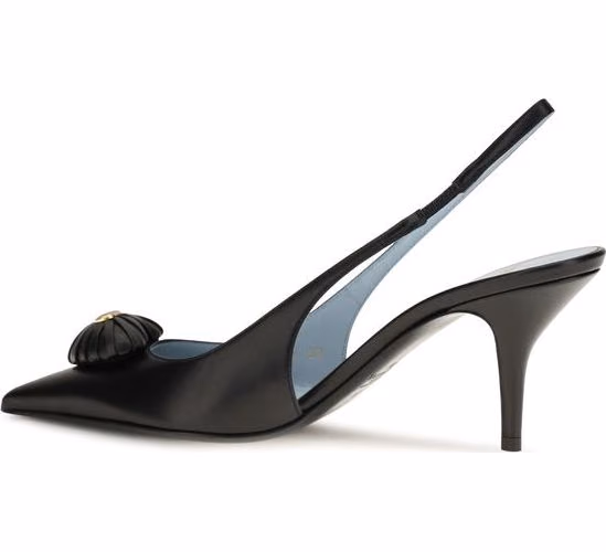 Valentino Garavani Black Calf Leather Bos Taurus High Heel Pumps