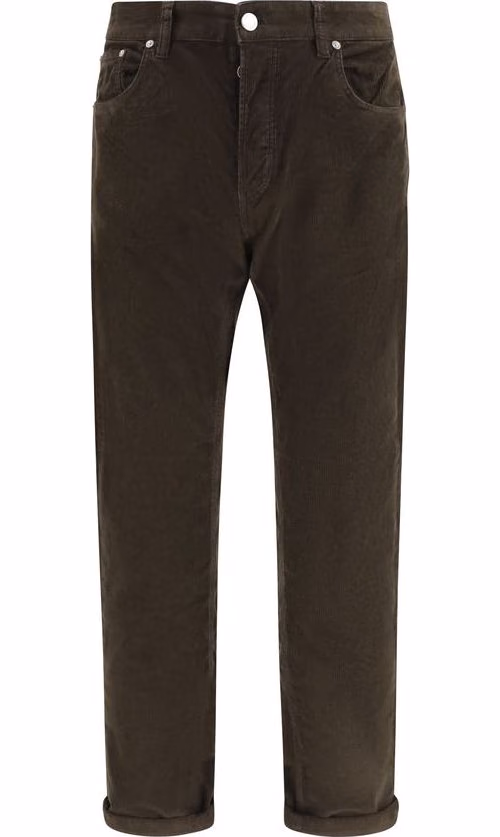 PT Torino Brown Cotton Casual Pants